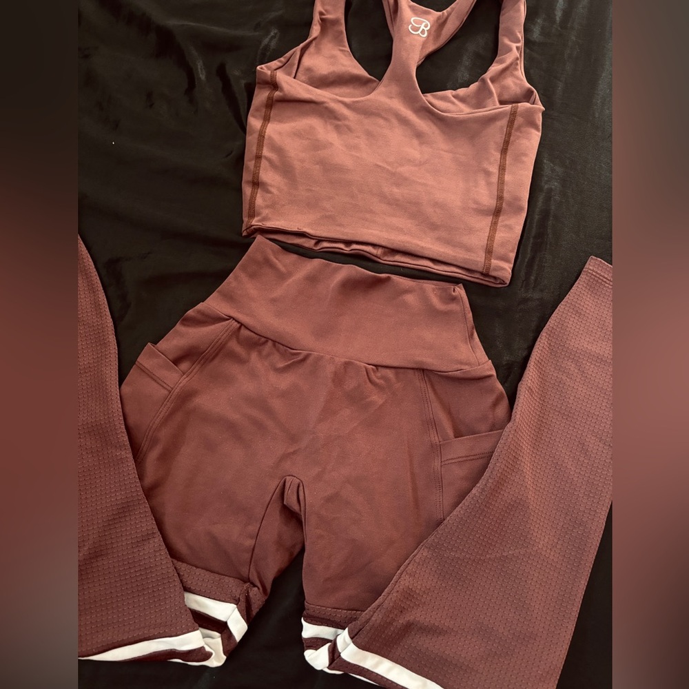 Bombshell Sportswear chocolate Leggings and Top Set